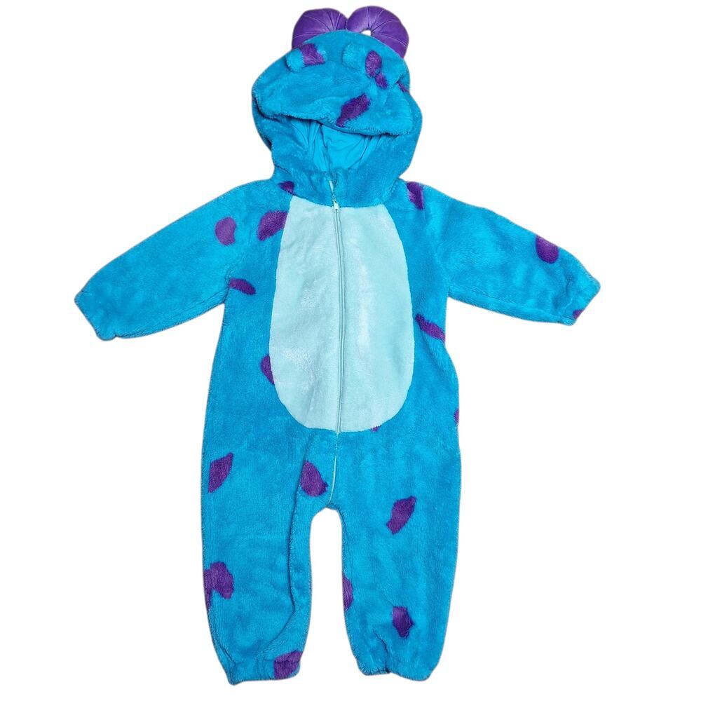 Pixar monsters inc Sully monster fuzzy baby toddler onesie costume 12-24months